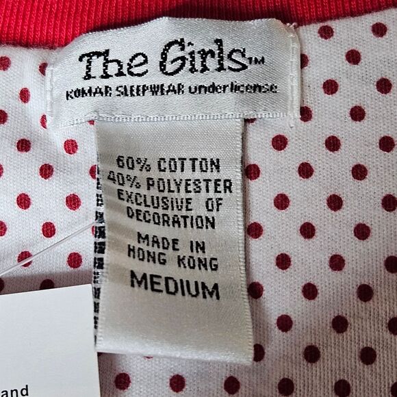 Vintage The Girls Christmas Red Embrodiered At Home Girl Long Sleeve Nightgown - Picture 4 of 9